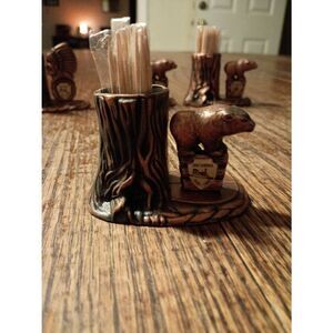 Vintage New Cast Metal Chattanooga Choo Choo Tennessee Bear Toothpick Holder